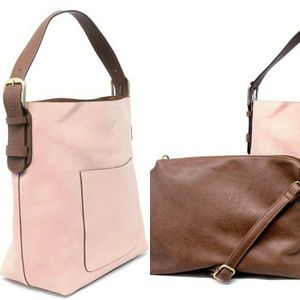 New-Joy Susan Classic Hobo HandbagRosewater/Coffee